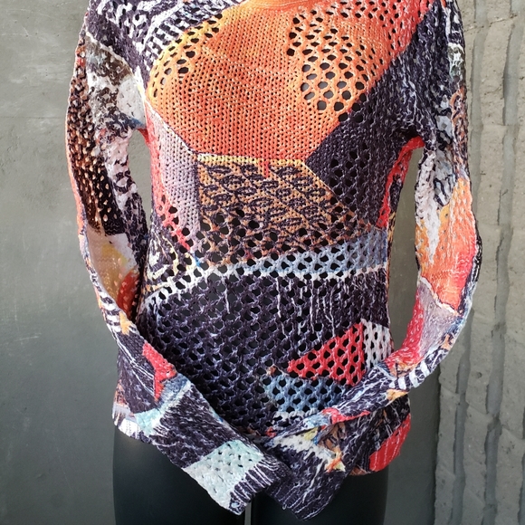 Compliments Multi-color Scoopneck Knitted Sweater - Picture 3 of 6